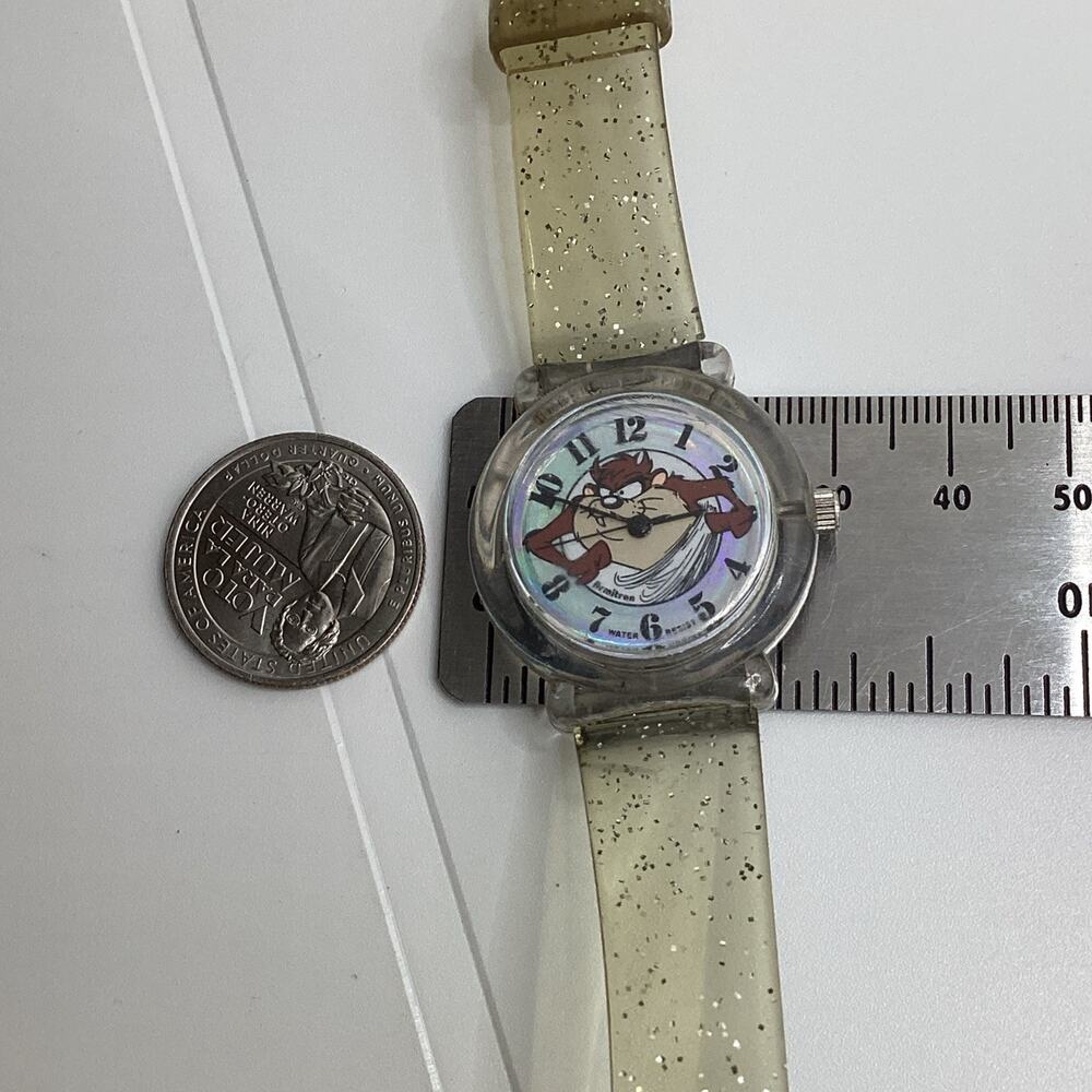VINTAGE 1997 WARNER BROTHERS TASMANIAN DEVIL WRIST WATCH Works New Battery - Picture 5 of 7